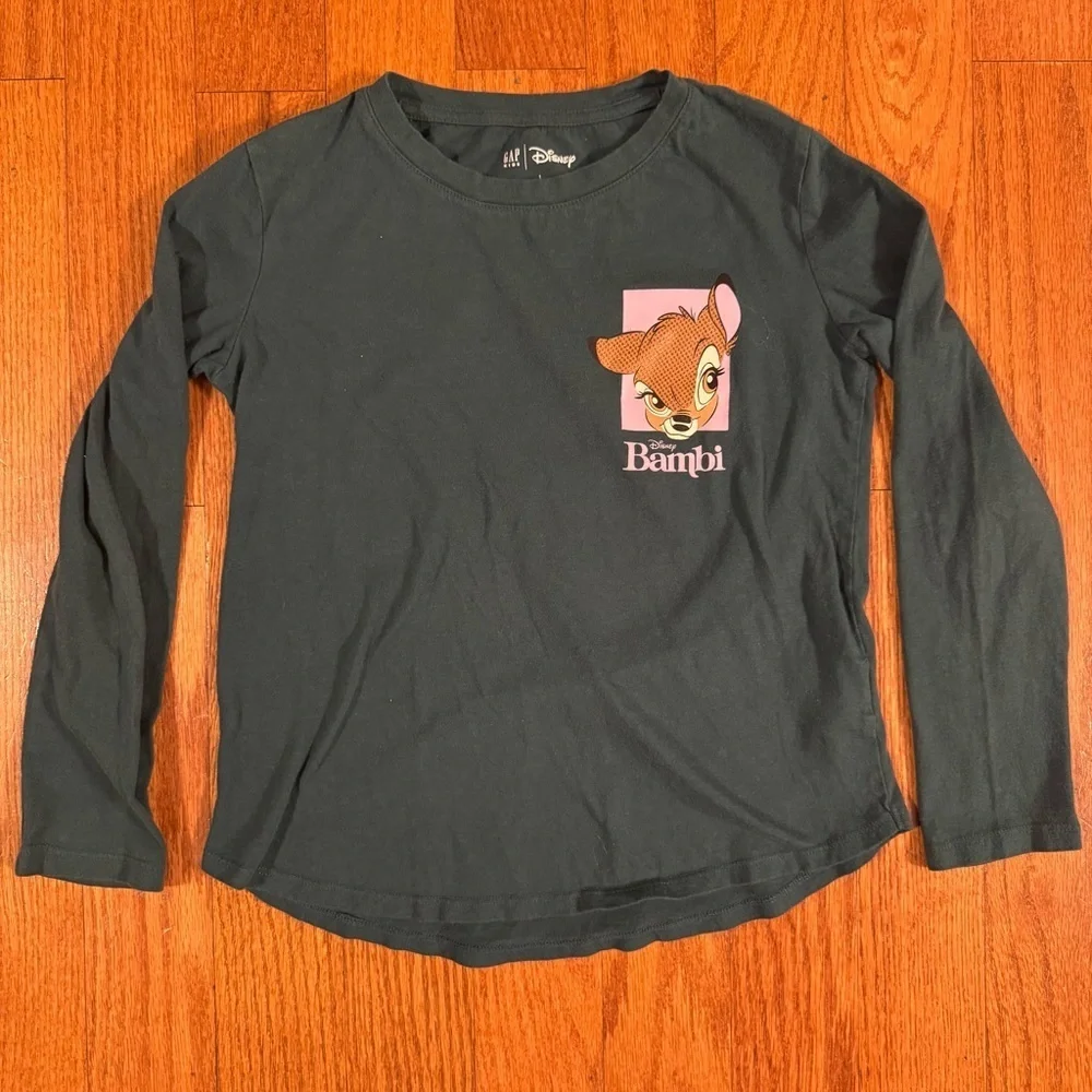GAP Disney Bambi Kids Long Sleeve Shirt - Green Size L